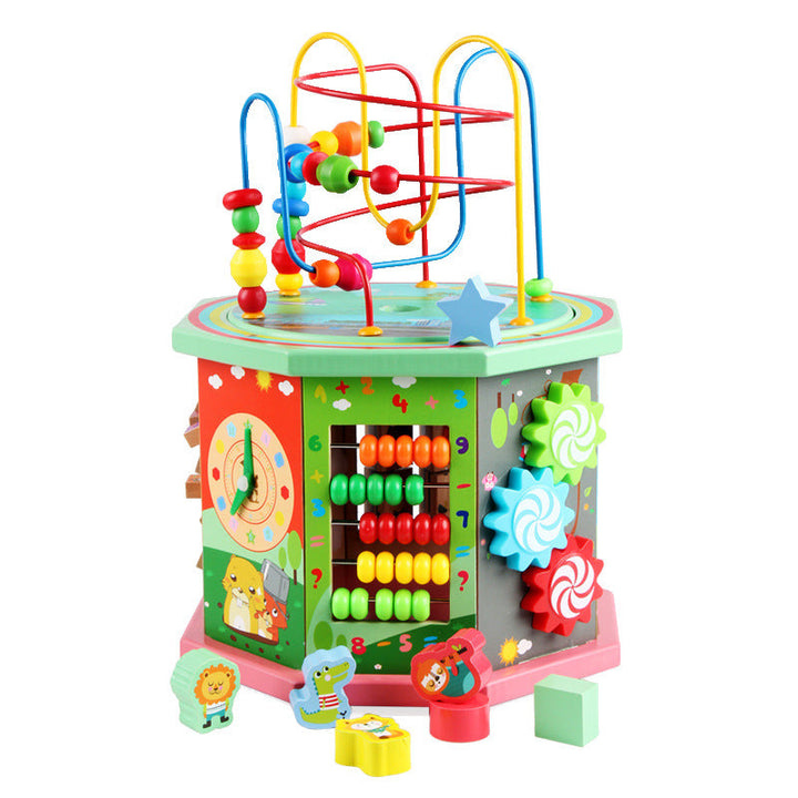 Eight Sided Bead String Jewelry Box Baby Educational Toy