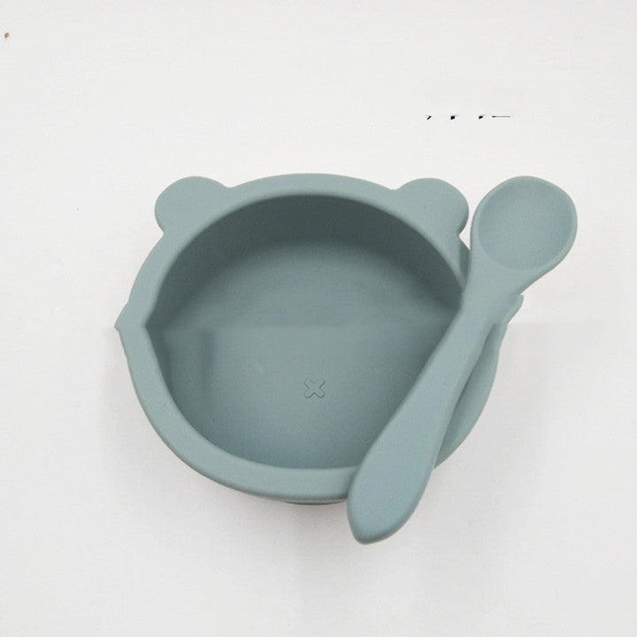 Suction Cup Bear Silicone Baby Feeding Bowl Anti Fall Tableware