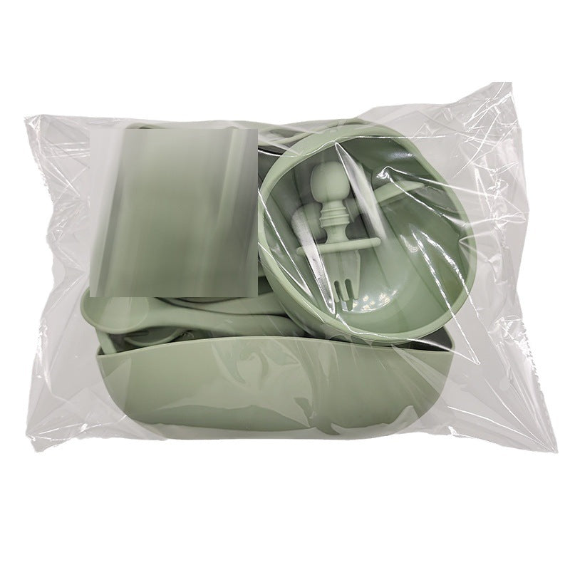 Silicone Baby Feeding Tableware Learning Complementary Food Set