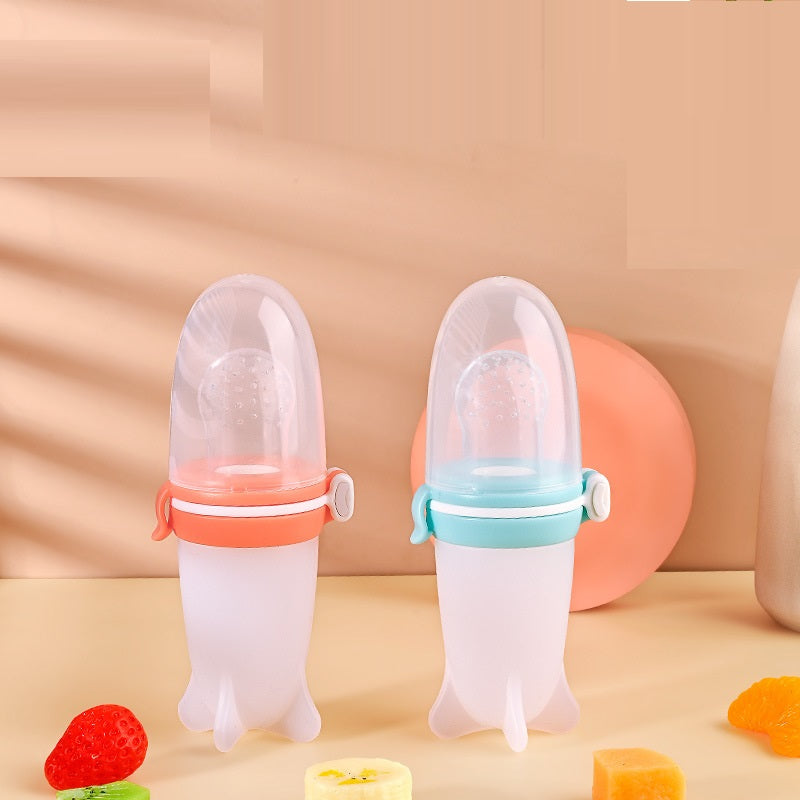 Squeeze Feeding Silicone Baby Food Bottle Solid Food Dispenser