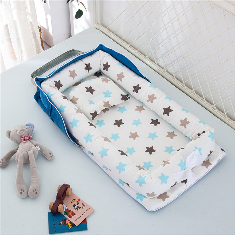 Portable Cotton Baby Crib Foldable Newborn Bed