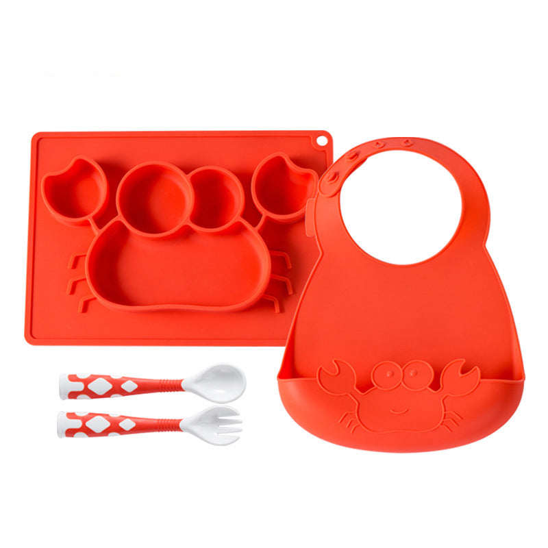 Baby Feeding Tableware Set Silicone Dining Set