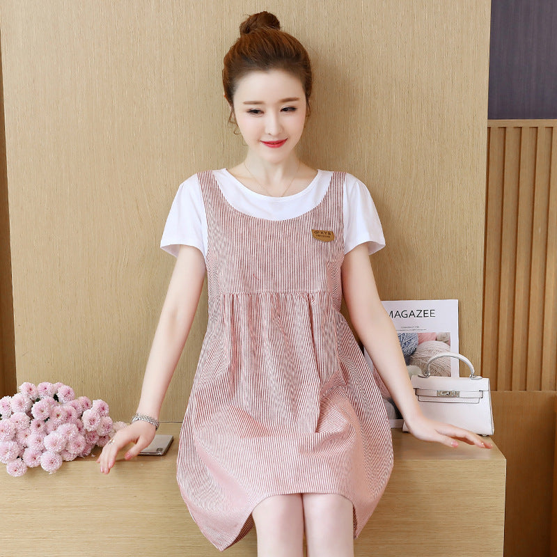 Loose Short Sleeve Maternity Dress Casual Outfit