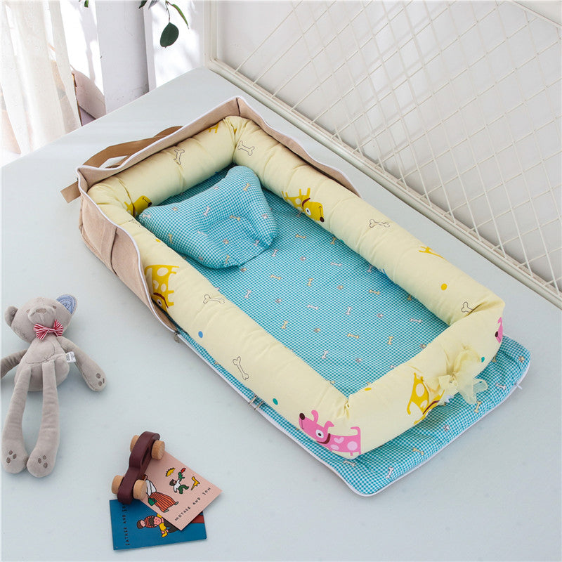 Portable Cotton Baby Crib Foldable Newborn Bed