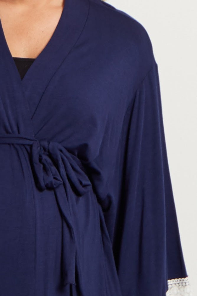 Pure Color Maternity Dress Casual Outfit