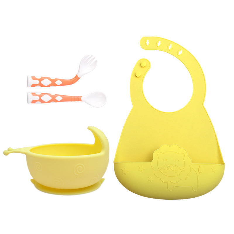 Baby Feeding Tableware Set Silicone Dining Set