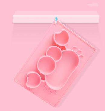 Silicone Baby Suction Bowl Cartoon Learning Feeding Dish