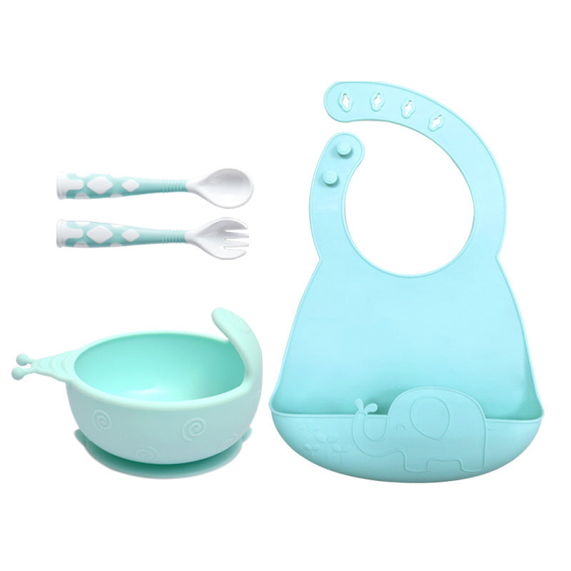 Baby Feeding Tableware Set Silicone Dining Set