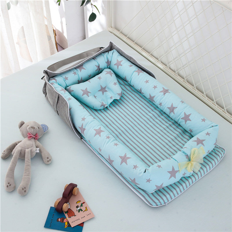 Portable Cotton Baby Crib Foldable Newborn Bed