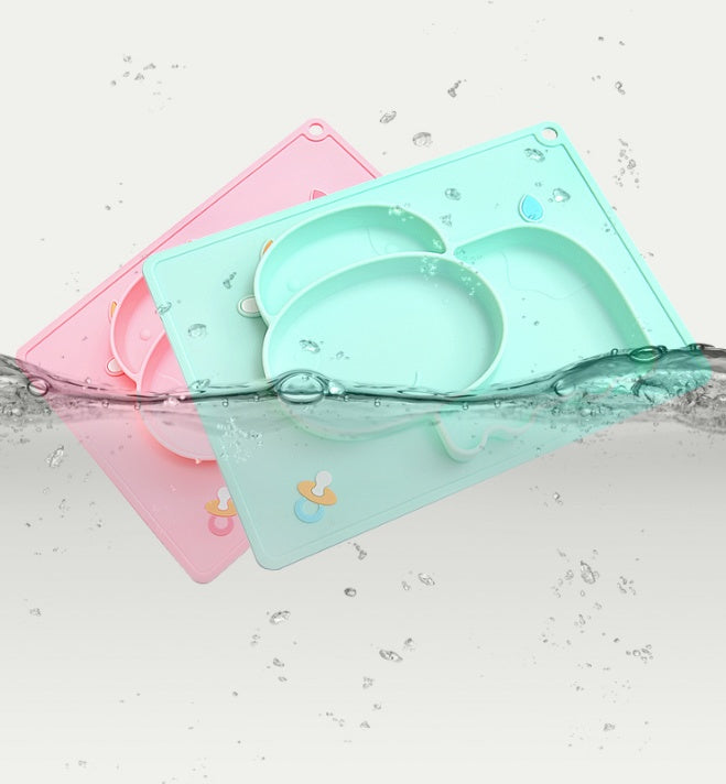 Silicone Baby Suction Bowl Cartoon Learning Feeding Dish