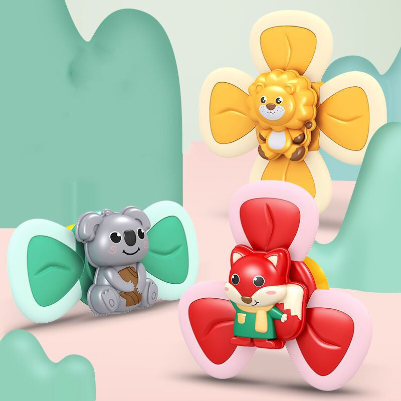 Suction Cup Spinning Top Baby Bath Water Toy Teether