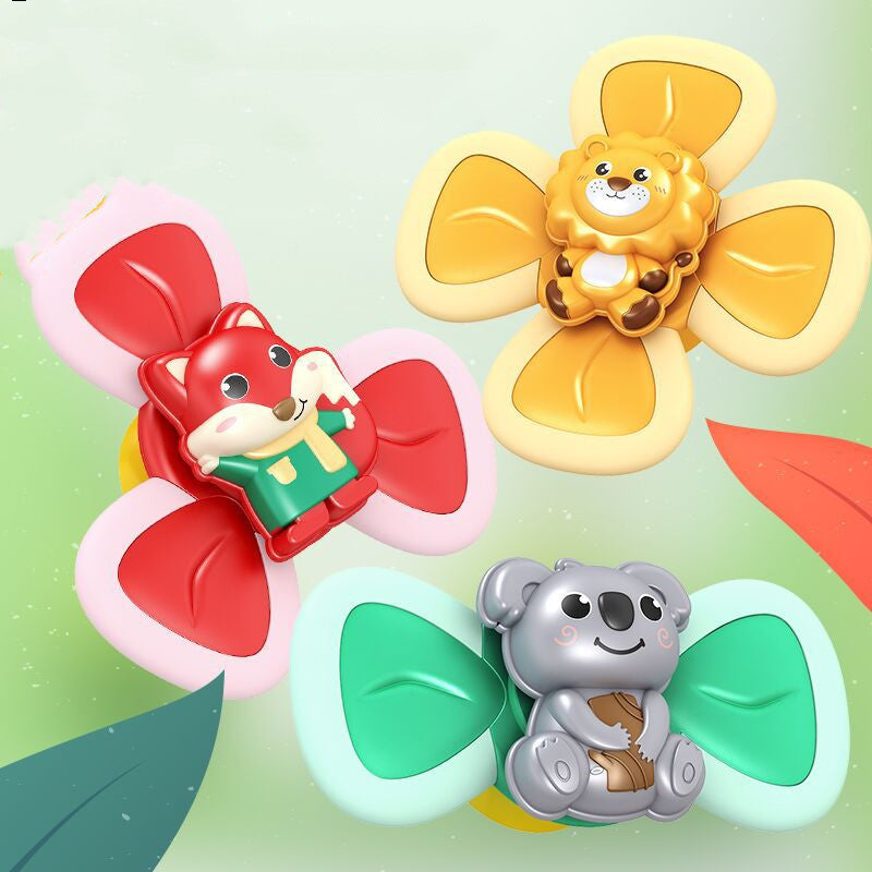 Suction Cup Spinning Top Baby Bath Water Toy Teether
