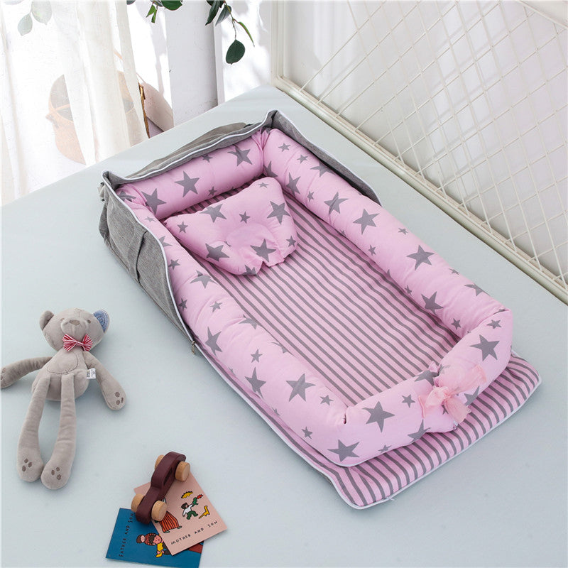 Portable Cotton Baby Crib Foldable Newborn Bed