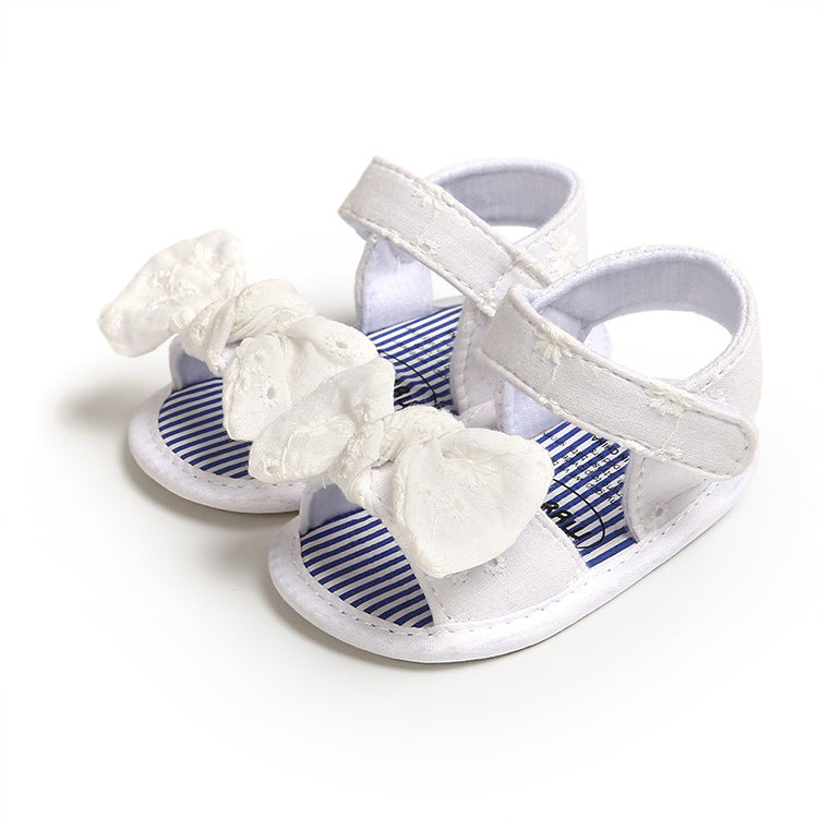 Summer Baby Bow Tie Shoes Breathable Soft Toddler Footwear