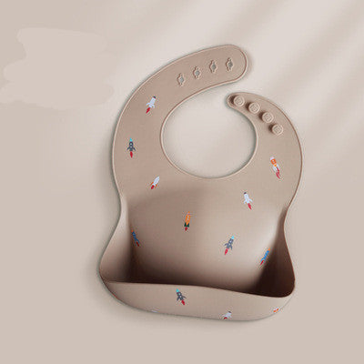 Waterproof Silicone Baby Bib Feeding Rice Pocket Bib