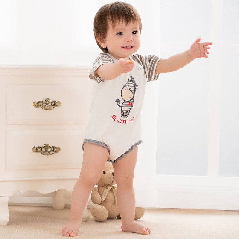Summer Short Sleeve Baby Romper Triangle Newborn Jumpsuit