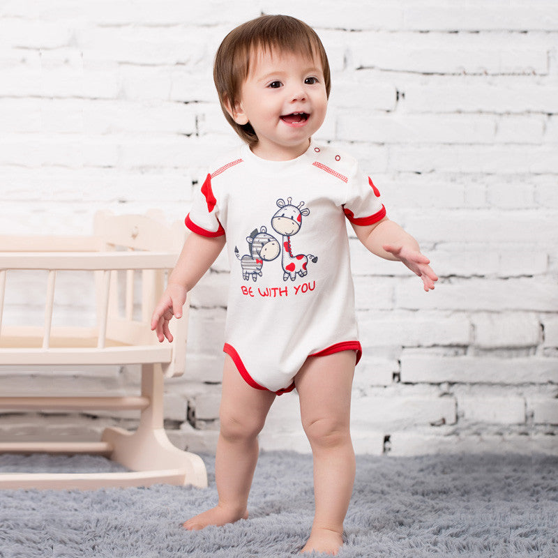 Summer Short Sleeve Baby Romper Triangle Newborn Jumpsuit