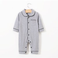 Solid Color Baby Pajamas Onesie Kids Sleepwear Outfit