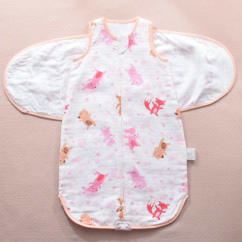 Infant Swaddle Sleeping Bag Gauze Baby Wings Wrap Blanket