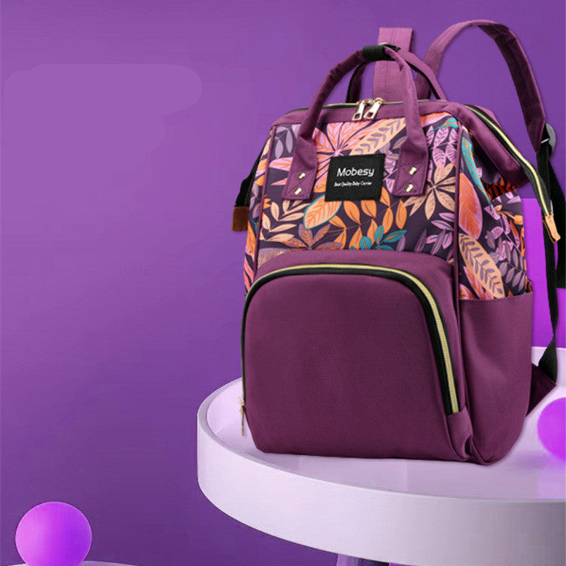 Multifunctional Mother Baby Diaper Backpack Bottle Storage Bag