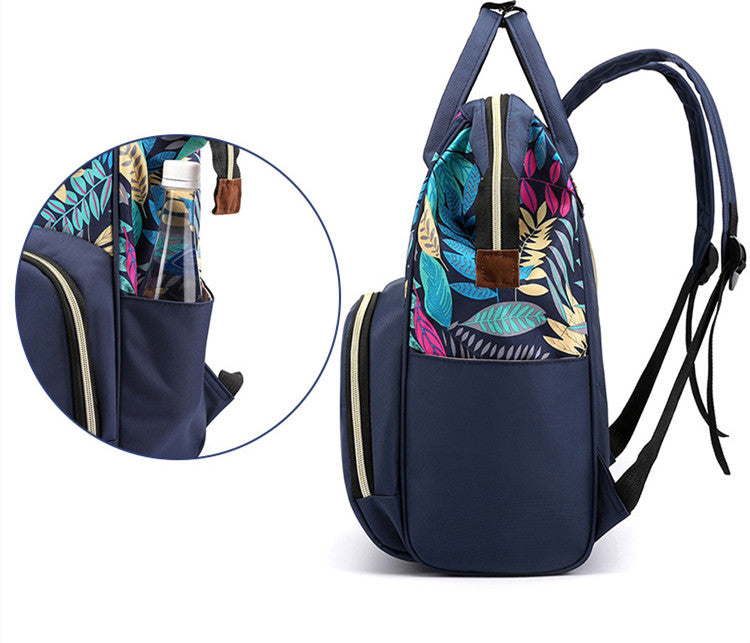 Multifunctional Mother Baby Diaper Backpack Bottle Storage Bag
