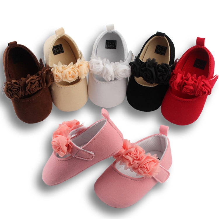 Baby Toddler Soft Soled Cotton Flower Shoes