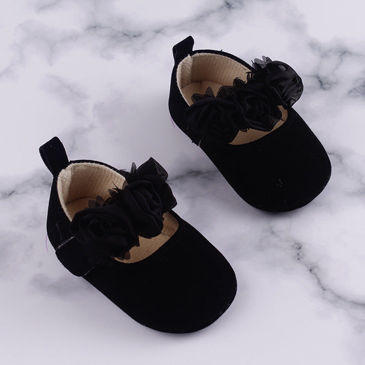 Baby Toddler Soft Soled Cotton Flower Shoes