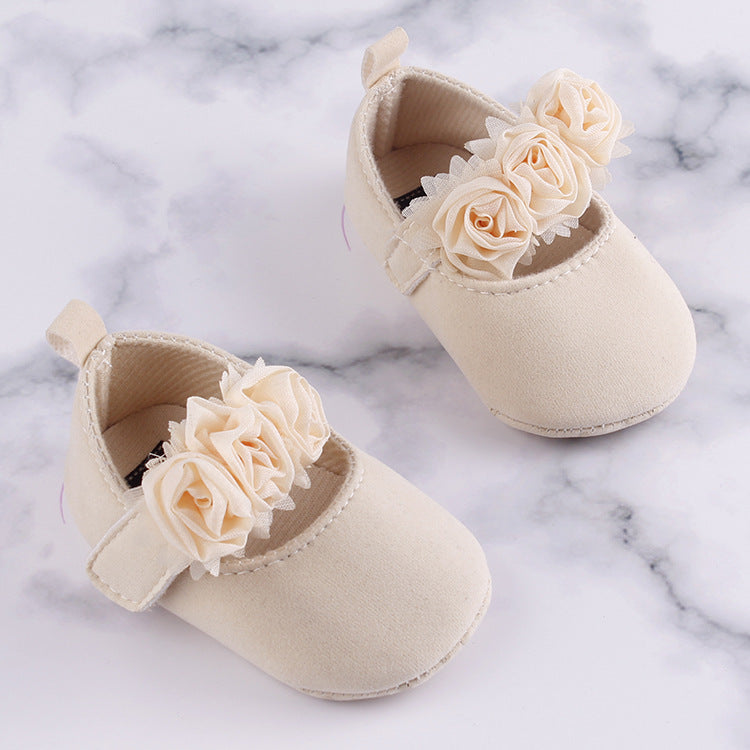 Baby Toddler Soft Soled Cotton Flower Shoes