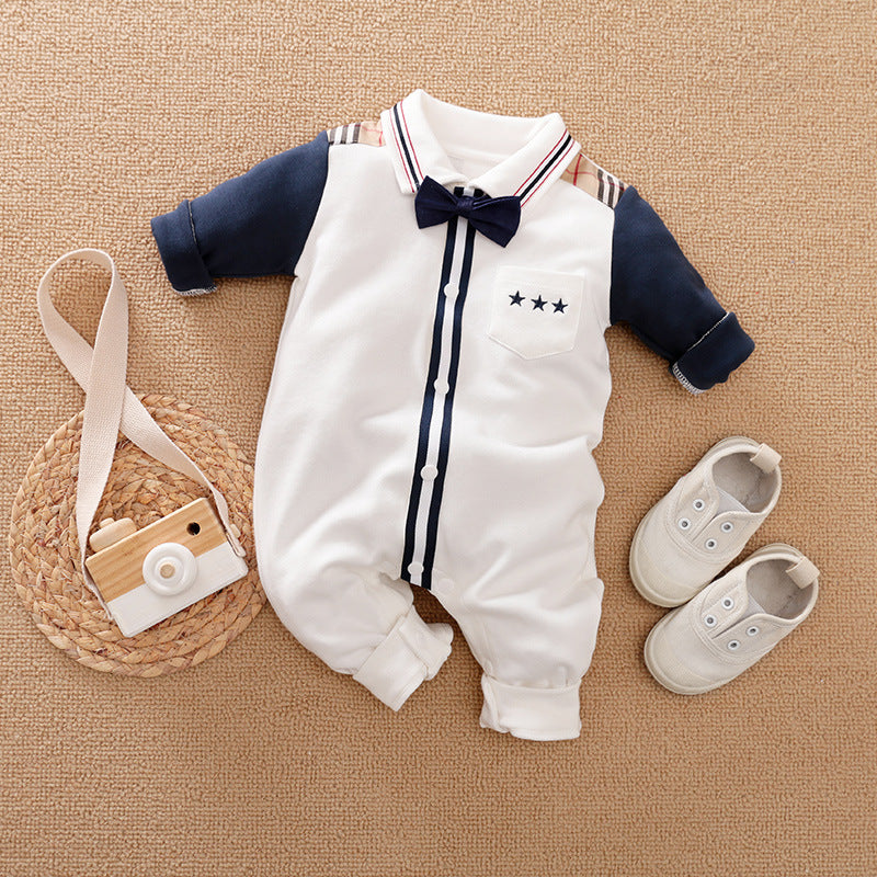 Gentleman Long Sleeve Baby Romper Formal Style Outfit