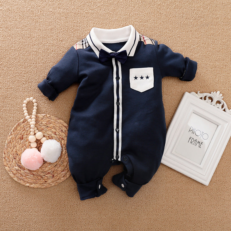 Gentleman Long Sleeve Baby Romper Formal Style Outfit