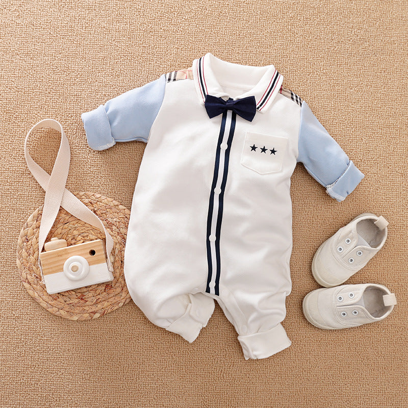 Gentleman Long Sleeve Baby Romper Formal Style Outfit