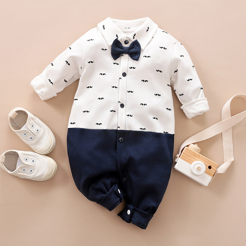 Gentleman Long Sleeve Baby Romper Formal Style Outfit