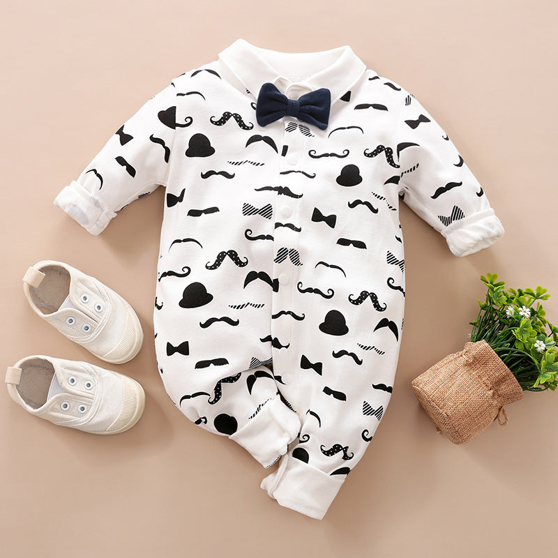 Gentleman Long Sleeve Baby Romper Formal Style Outfit