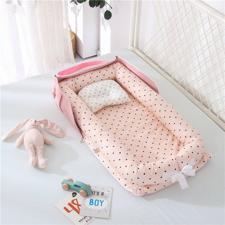 Portable Cotton Baby Crib Foldable Newborn Bed