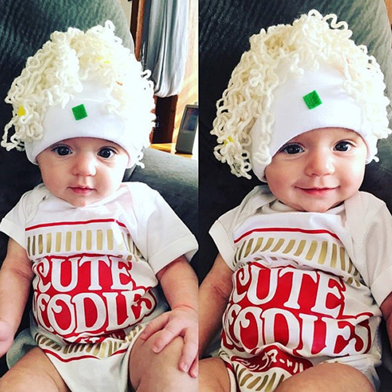 Baby Short Sleeve CUTE NOODLES Triangle Rompers
