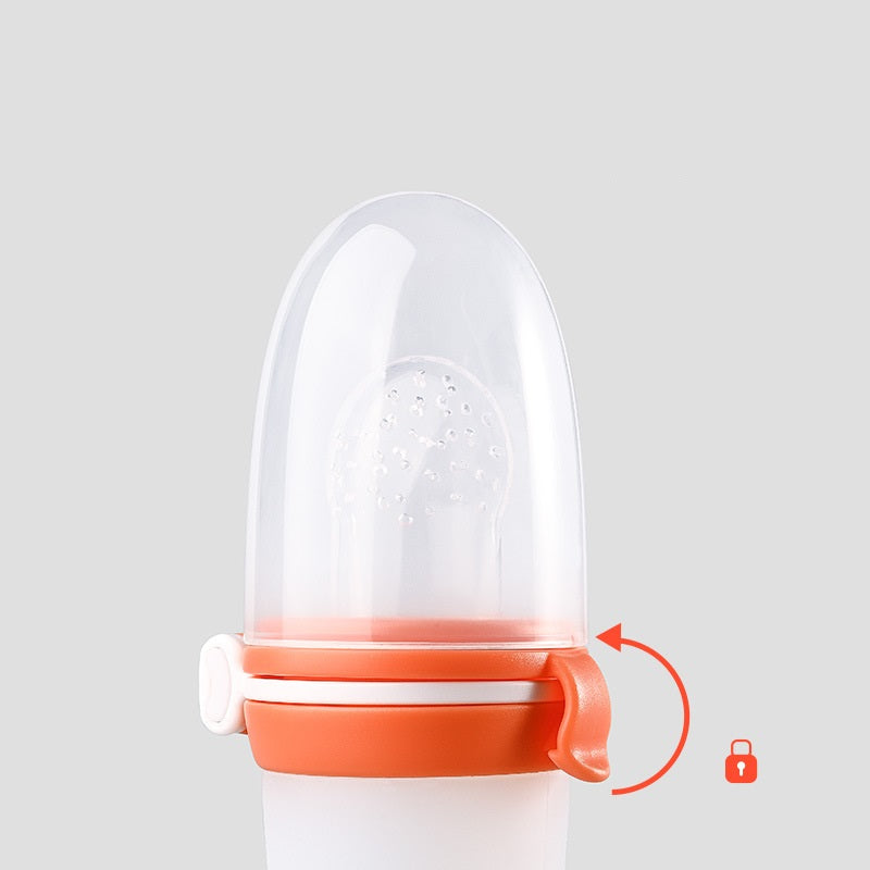 Squeeze Feeding Silicone Baby Food Bottle Solid Food Dispenser