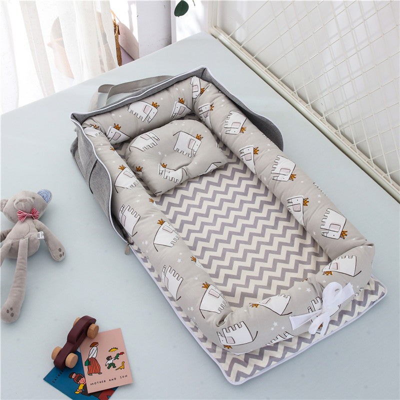 Portable Cotton Baby Crib Foldable Newborn Bed