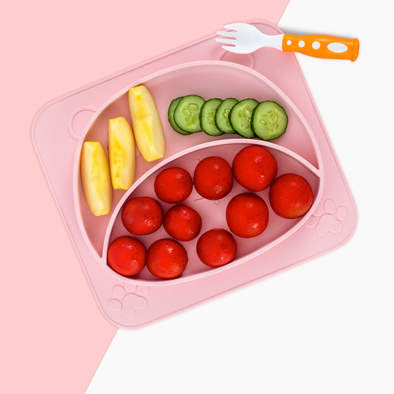 Silicone Baby Non Slip Feeding Plate And Bowl Set