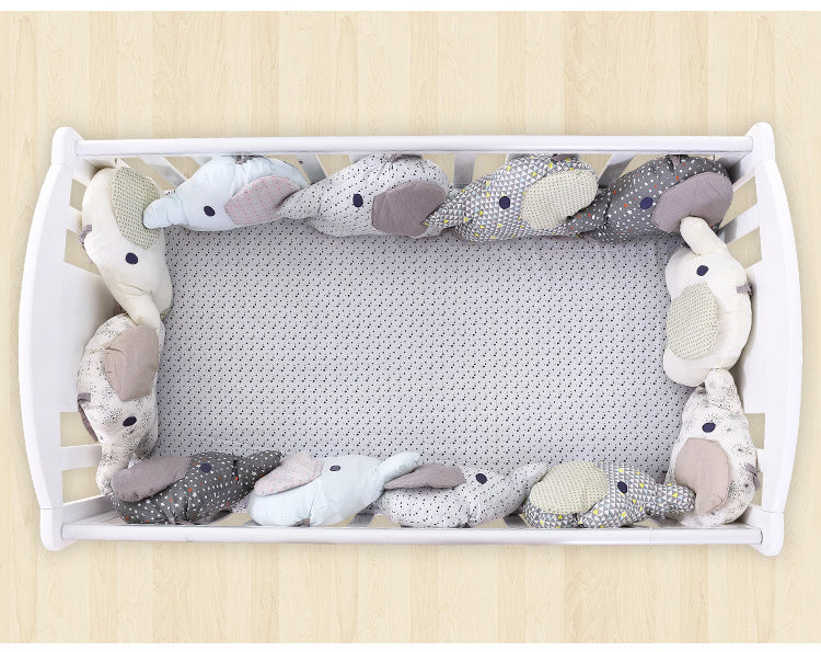 Baby Crib Bed Bumper Cot Protector Cushion