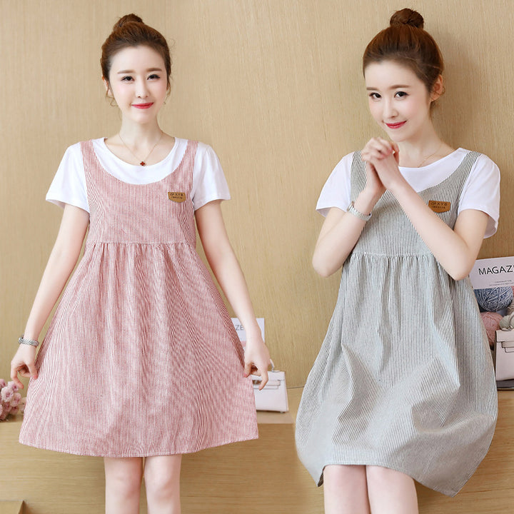 Loose Short Sleeve Maternity Dress Casual Outfit