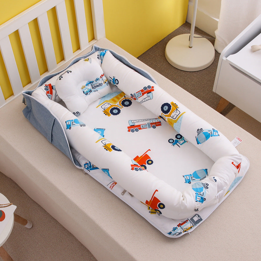 Portable Cotton Baby Crib Foldable Newborn Bed