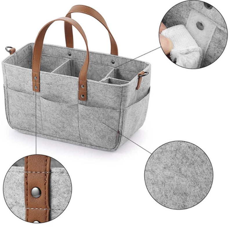 Baby Stroller Felt Diaper Bag Organizer Tote