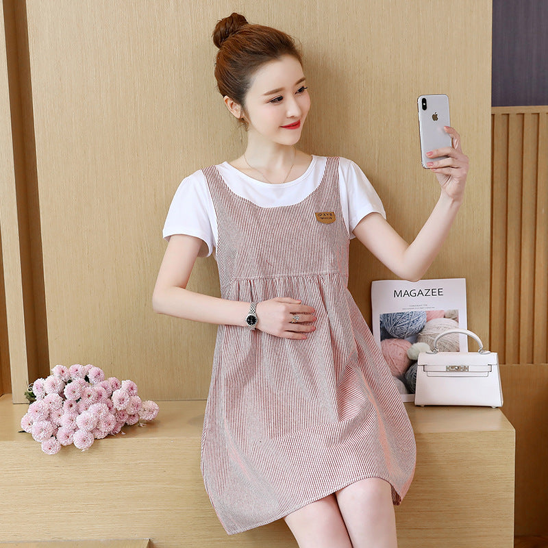 Loose Short Sleeve Maternity Dress Casual Outfit
