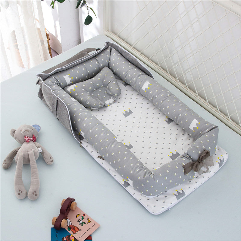 Portable Cotton Baby Crib Foldable Newborn Bed