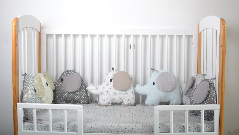 Baby Crib Bed Bumper Cot Protector Cushion