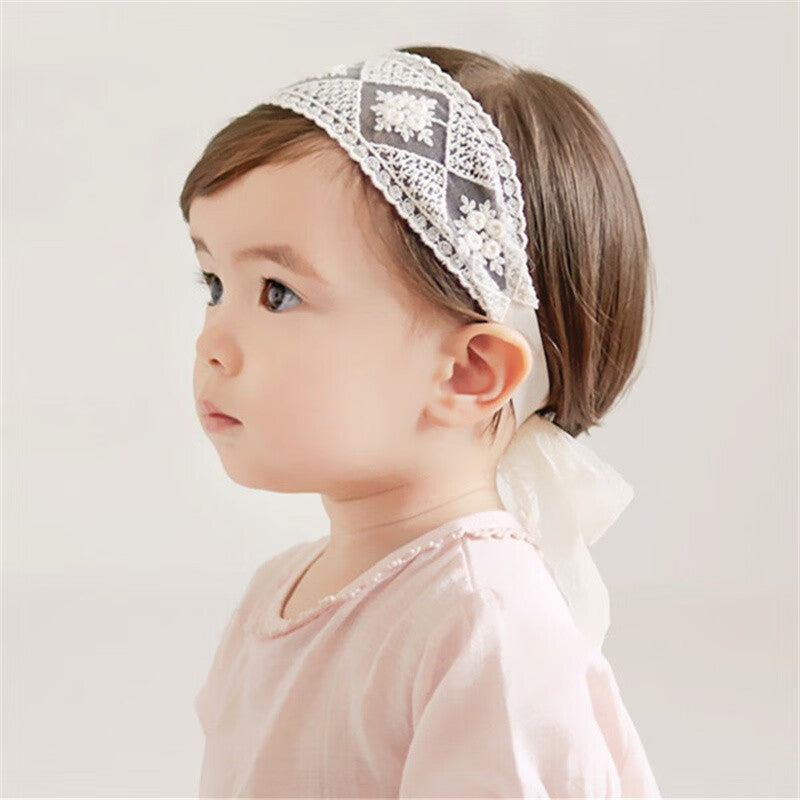 Baby Girls Bow Knot Lace Floral Headband Hair Accessories