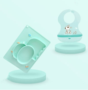 Silicone Baby Suction Bowl Cartoon Learning Feeding Dish