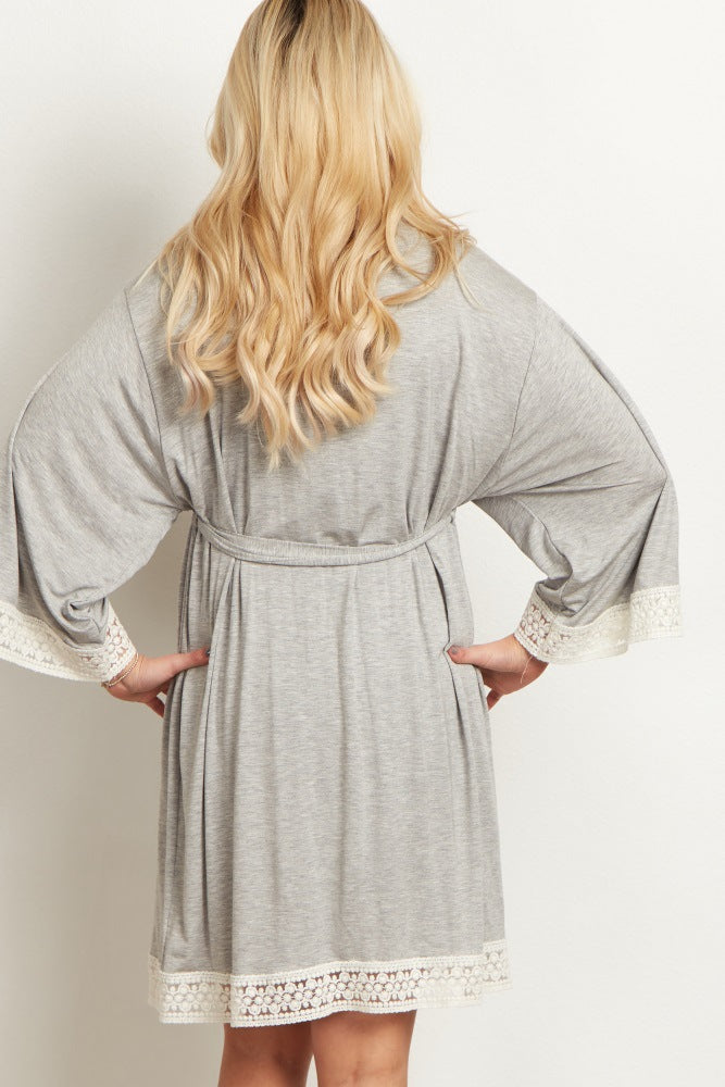Pure Color Maternity Dress Casual Outfit