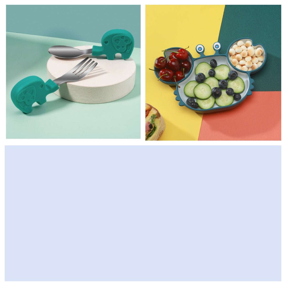 Silicone Baby Non Slip Feeding Plate And Bowl Set