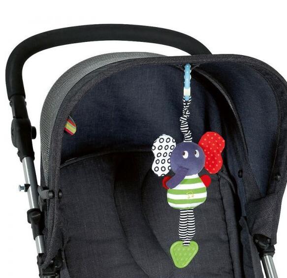 Musical Elephant Hanging Teether Baby Toy Trailer